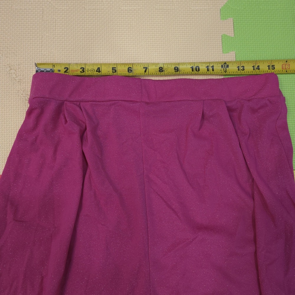 Sparkling Magenta Wide Leg Palazzo Pants Size XL Pink Glitter Metallic Party... - Picture 4 of 12